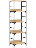 Regal stojacy z materialu drewnopochodnego, kolor dab Sonoma, 50 33 153 cm