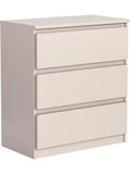 Wysoka komoda z 3 szufladami, 70 39 78,5 cm, nowoczesna szafka do salonu lub sypialni, kolor kaszmir